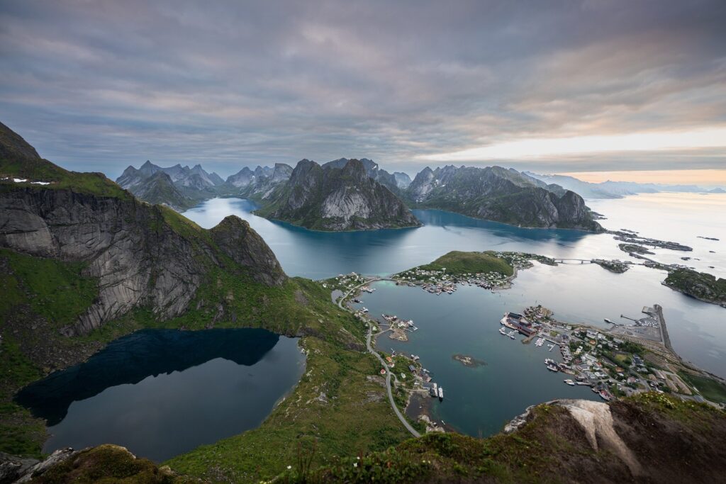 View from the Long Crossing of Lofoten